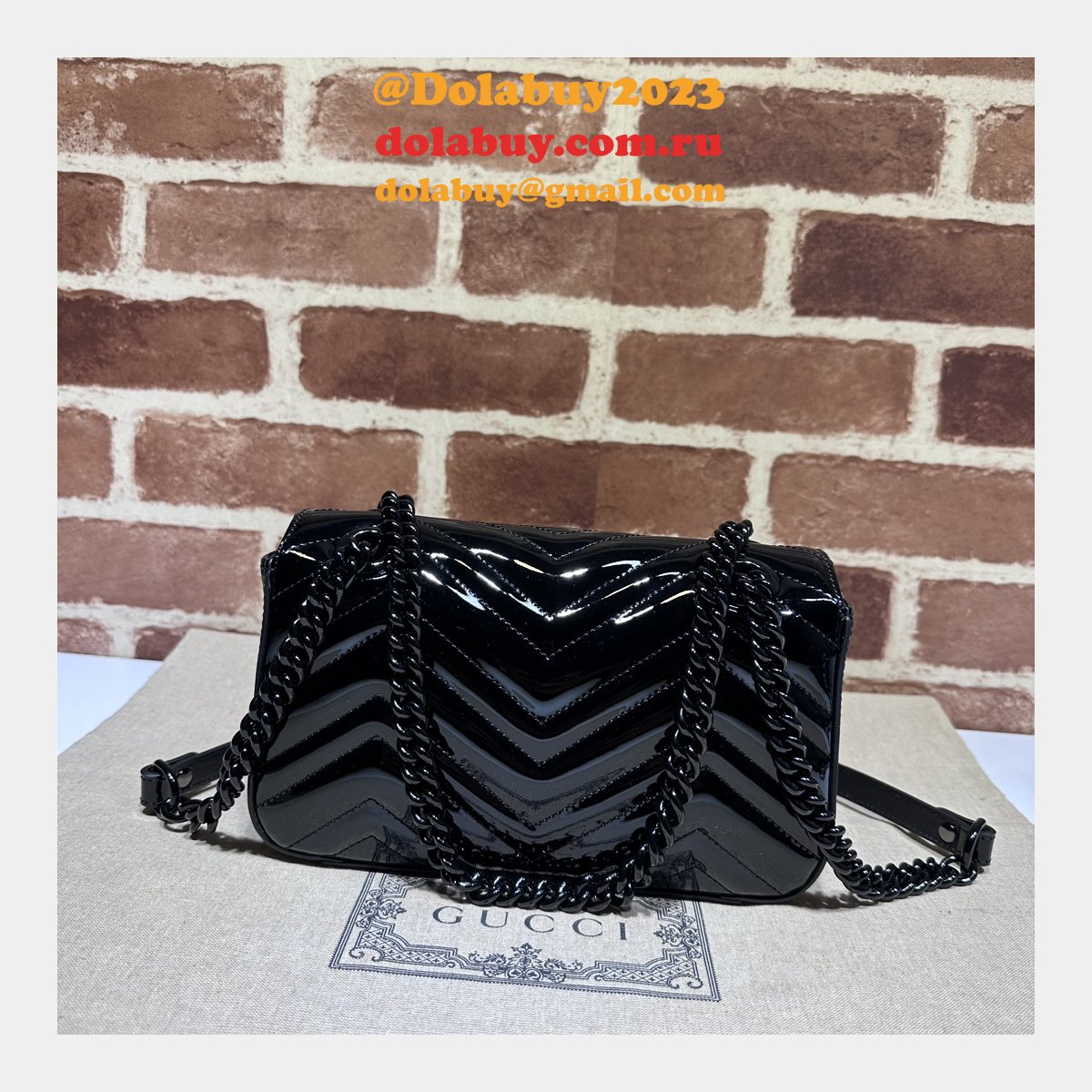 Top-Quality Gucci 446744 GG Marmont Matelassé Fake 446744 Shoulder Bag