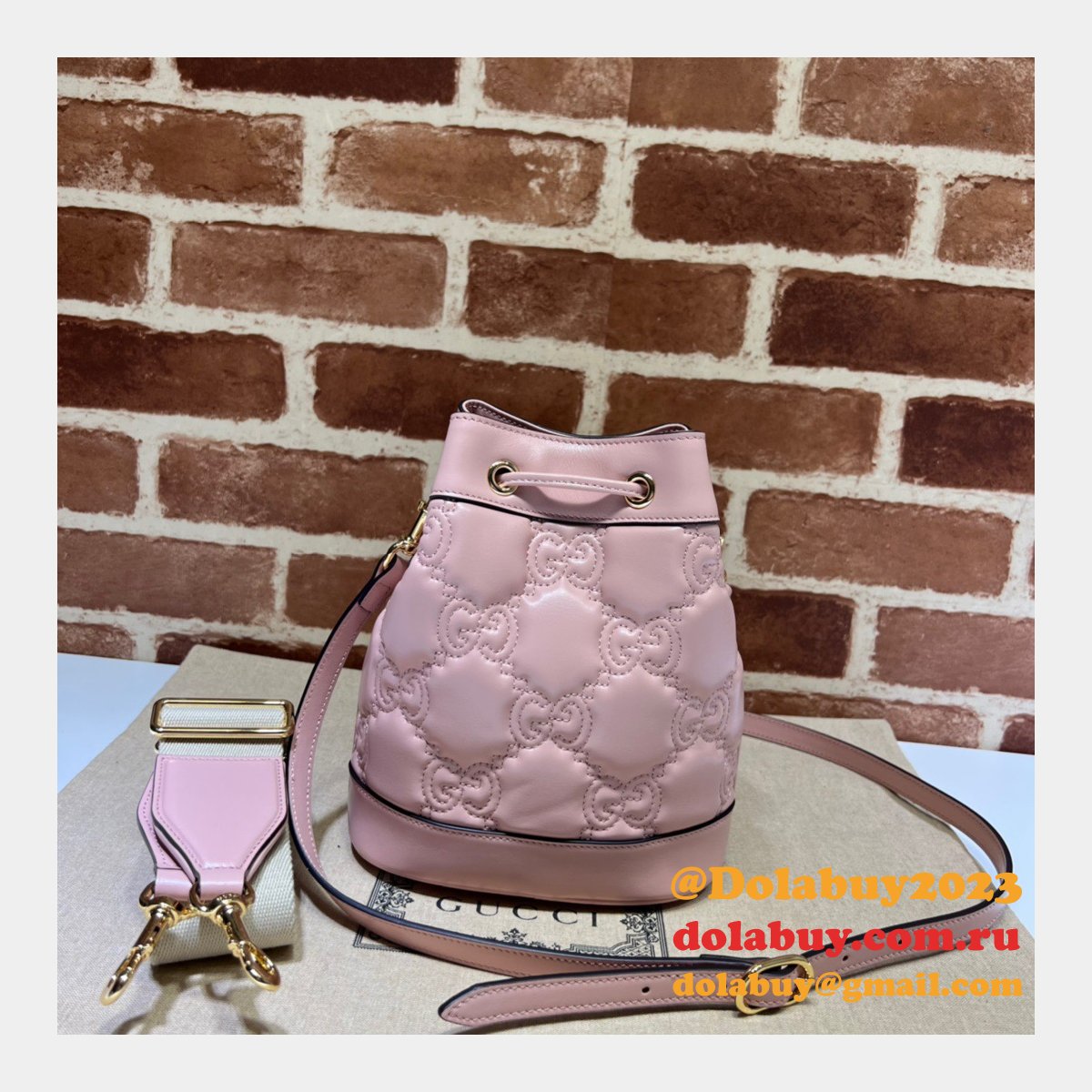 Dolabuy Gucci GG Matelassé Bucket Replica Bags 728231 Store