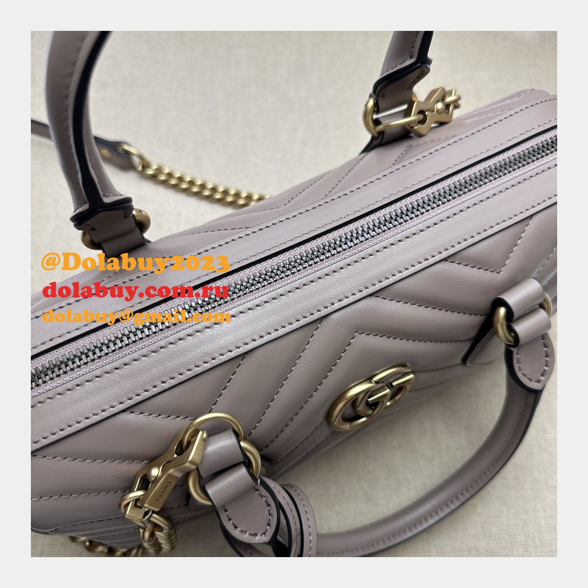 Gucci Top Quality GG Marmont Top Handles Replica 746319 Bag