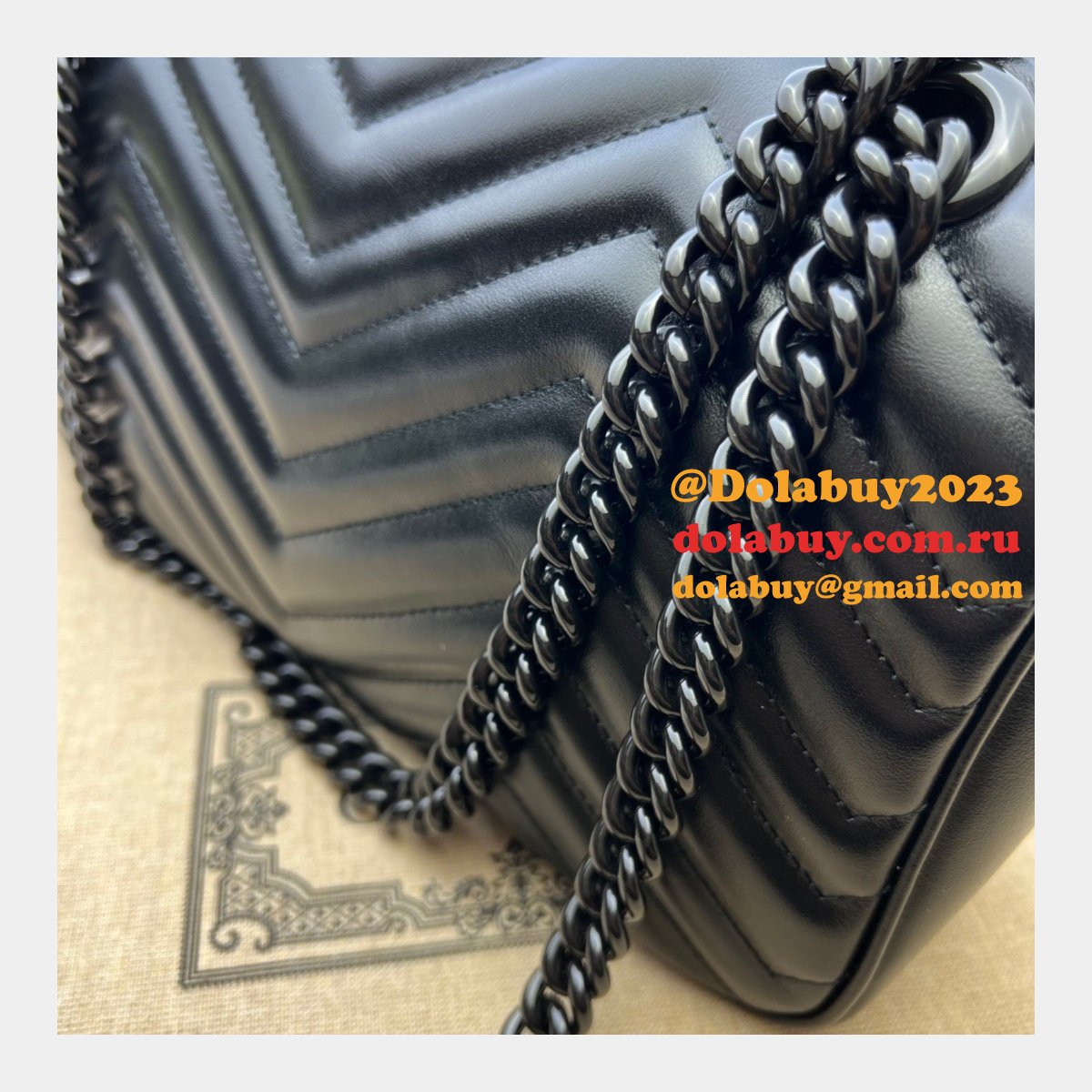 Perfect Gucci 443497 GG Marmont Small Shoulder Replicas Bags