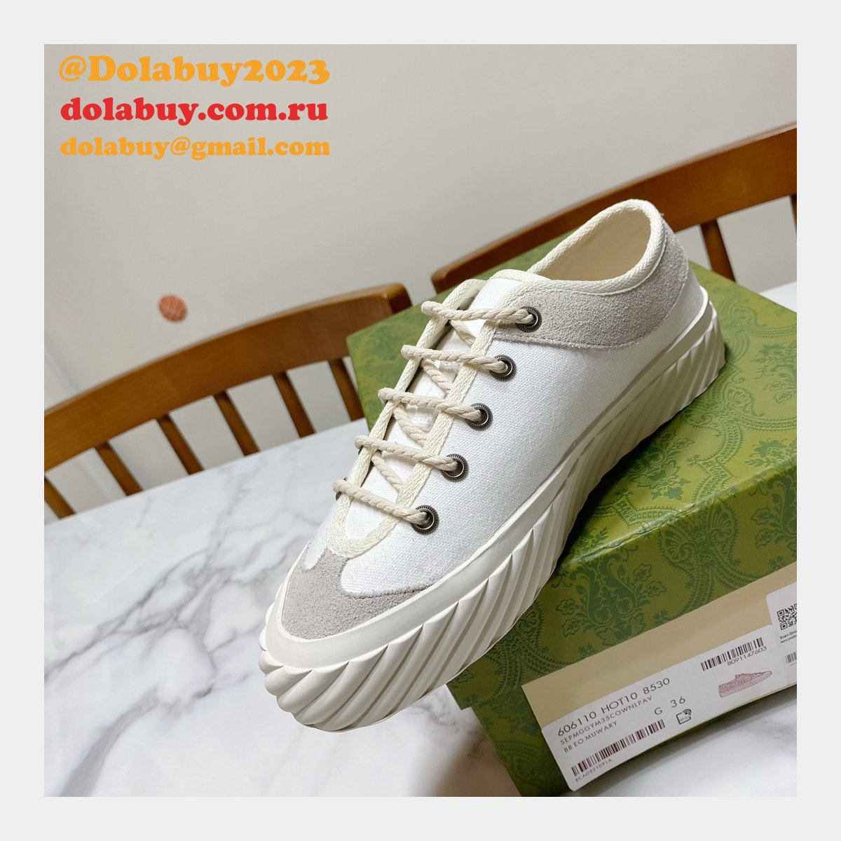 Perfect Dolabuy 1:1 Mirror Replica Gucci GG Canvas Shoes