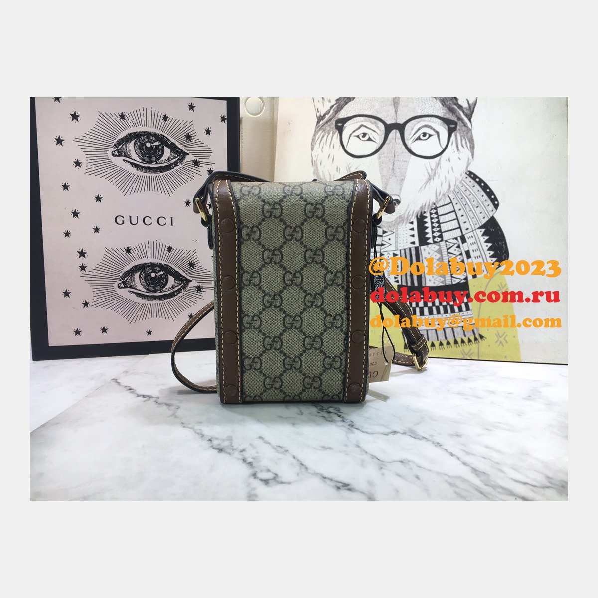 Replica Gucci Brown Gucci Horsebit 1955 mini 625615 bag