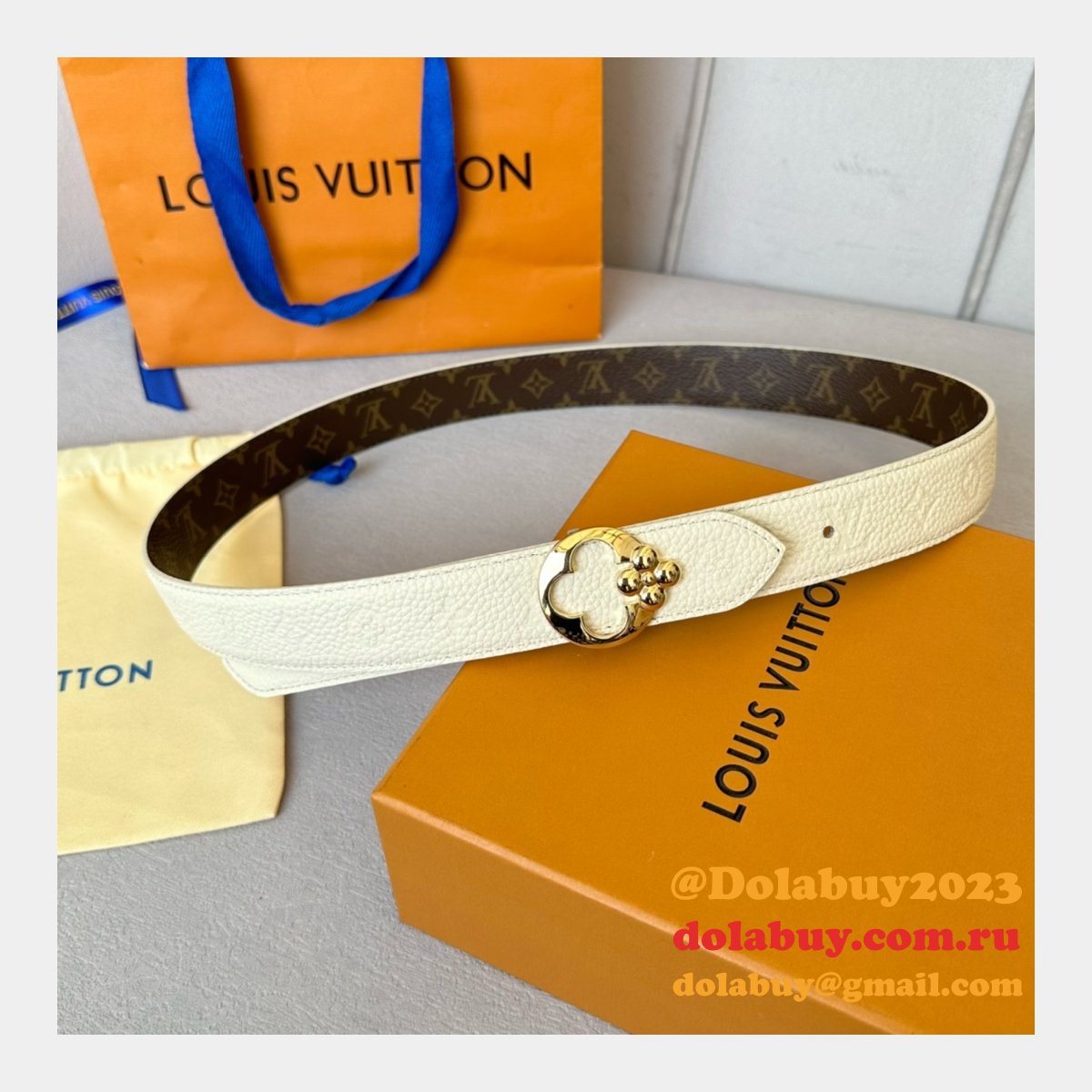 Wholesale LOUIS VUITTON Women Flowergram Belt 30MM