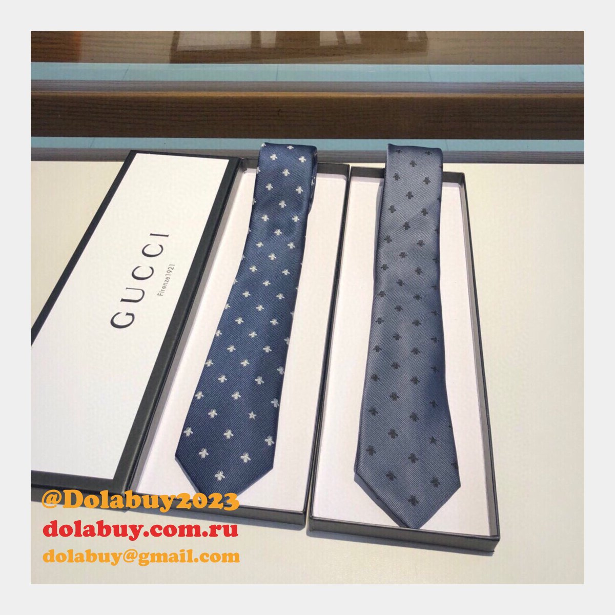 Gucci Huffero Designer Twill Silk Tie for Men Necktie