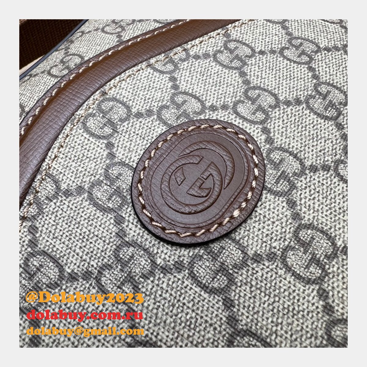 1:1 Replica Gucci 675891 Messenger bag with Interlocking G in GG Supreme