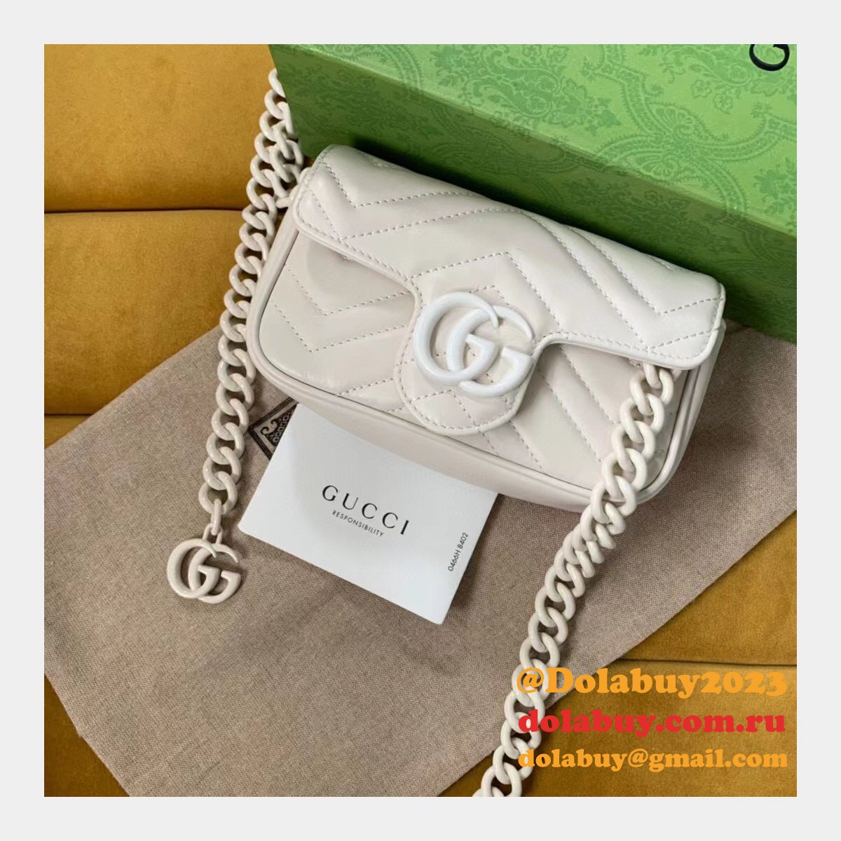 Knockoff Gucci GG Marmont matelassé leather super 699757 bag