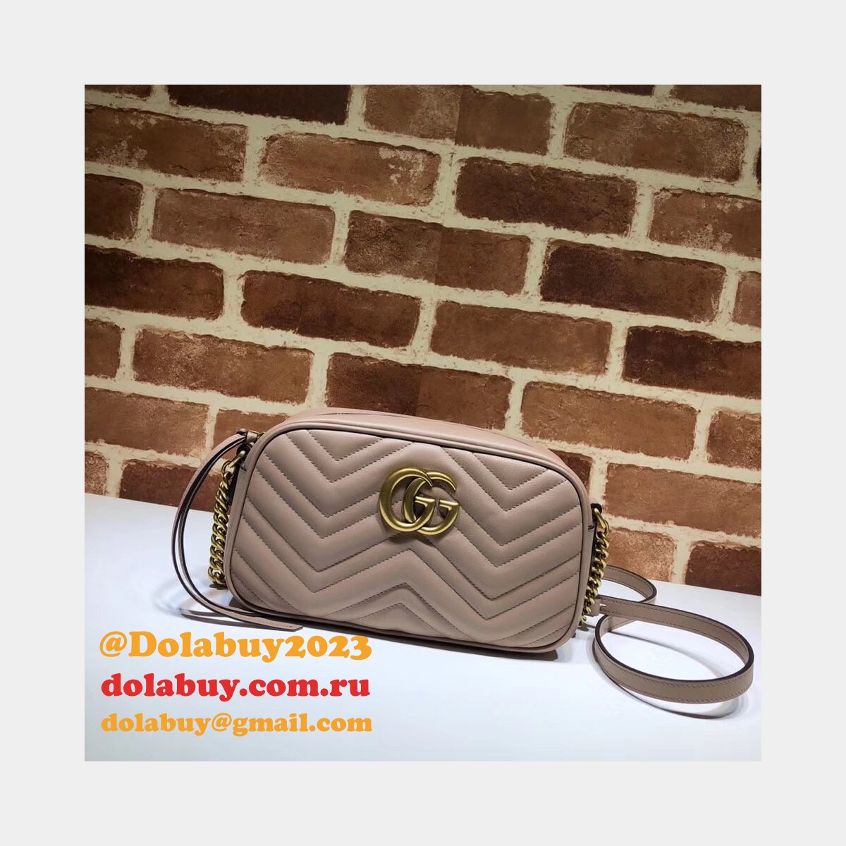 Luxury Gucci Fake 447632 Gg Marmont Crossbody Bags for Women