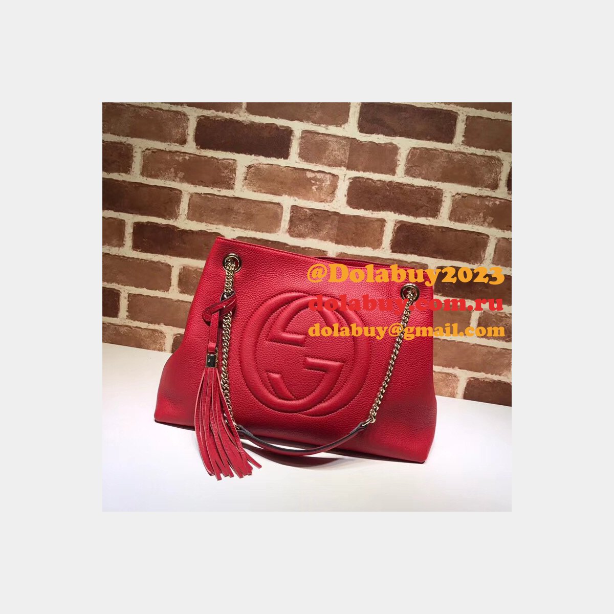 7 Star Gucci Replica Soho leather shoulder 308982 bag