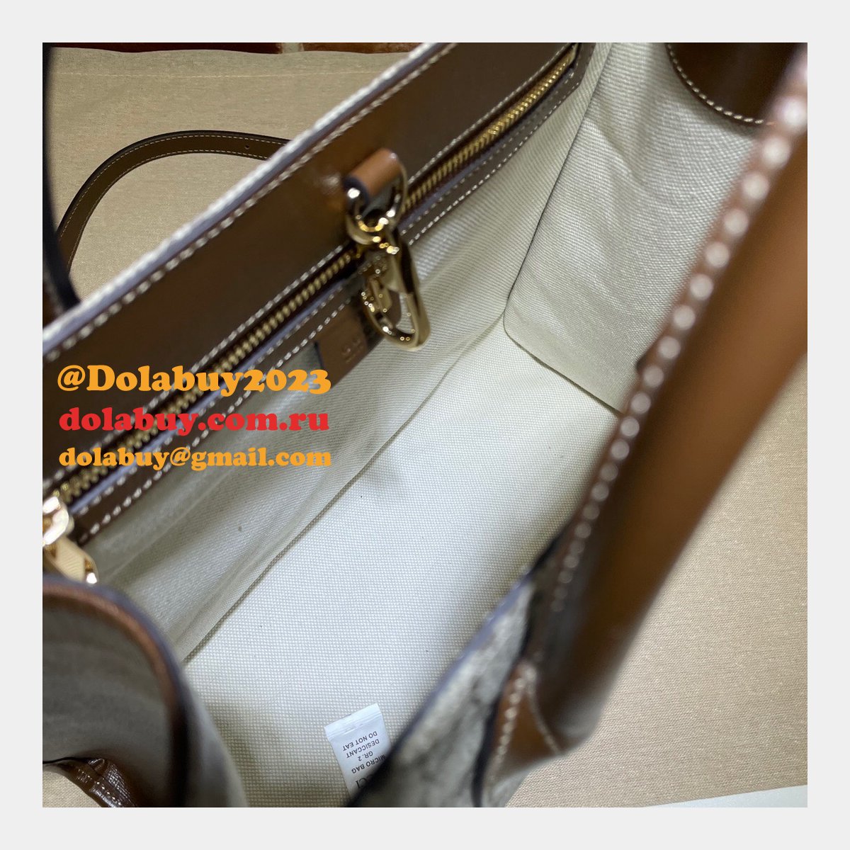Replica Gucci Beige GG small tote 659983 bag