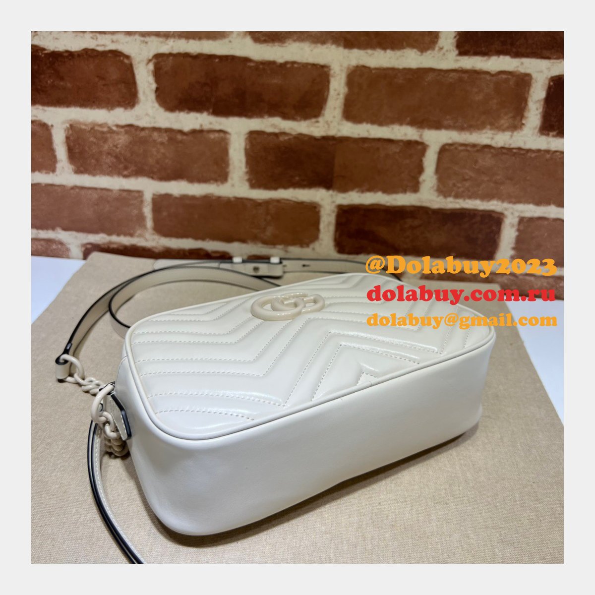Gucci 447632 Marmont Replica Shoulder Emerald Leather Bag