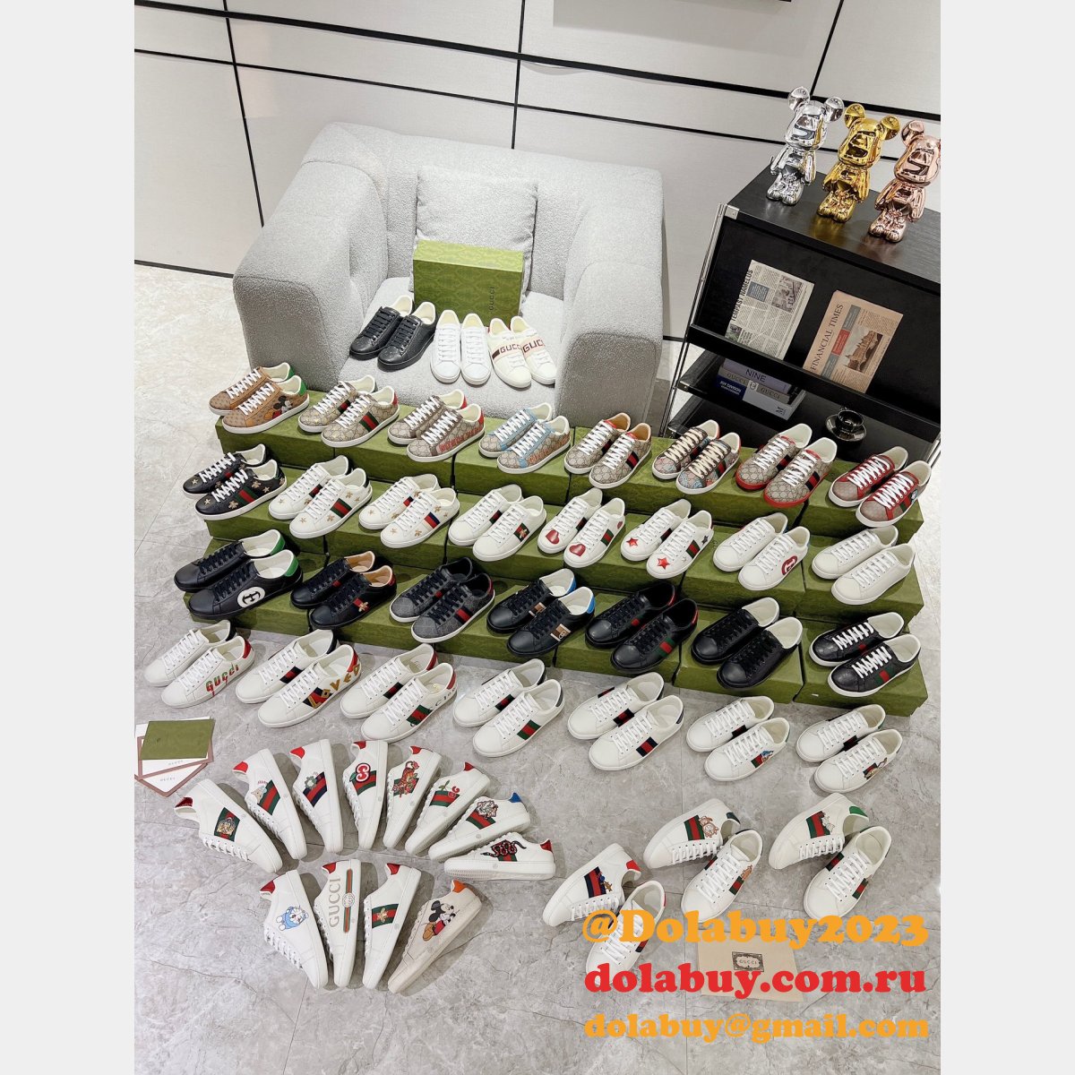 Replica Best Quality Ace Gucci Sneakers UK Shoes