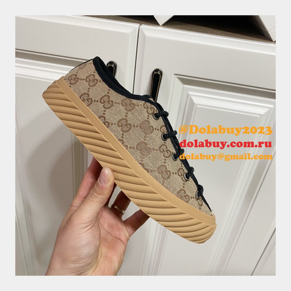 Gucci Shoes Replica Double G Canvas 1:1 Mirror High-Quality