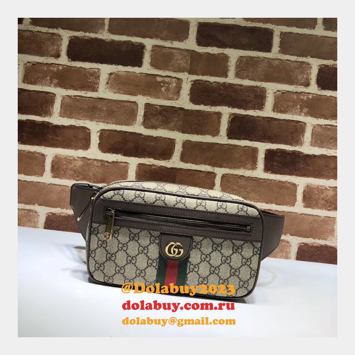 7 Star Gucci GG Belt Supreme Ophidia Bags for Men