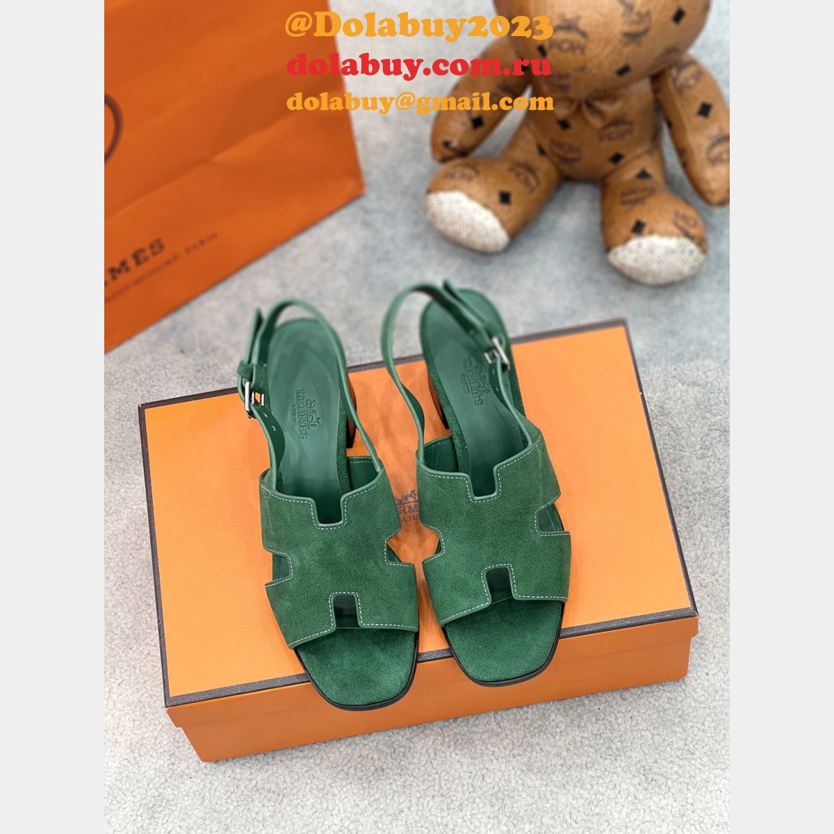 Eternite Slingback Sandals Luxury Hermes Replicas Shoes