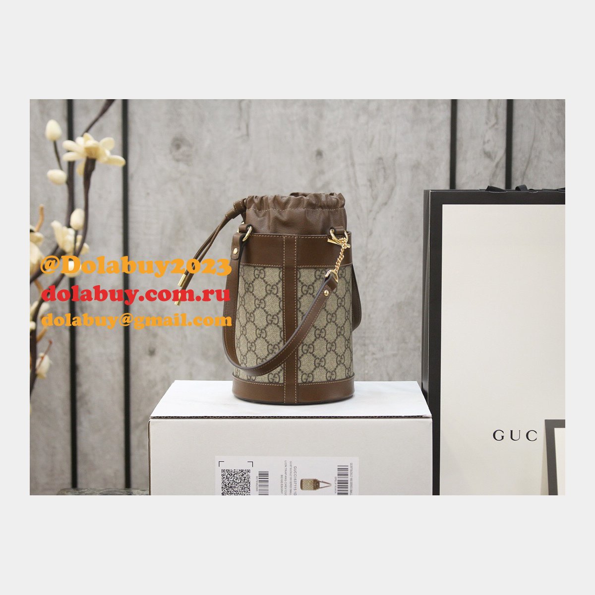 Gucci 637115 Replicas Horsebit 1955 small bucket bag