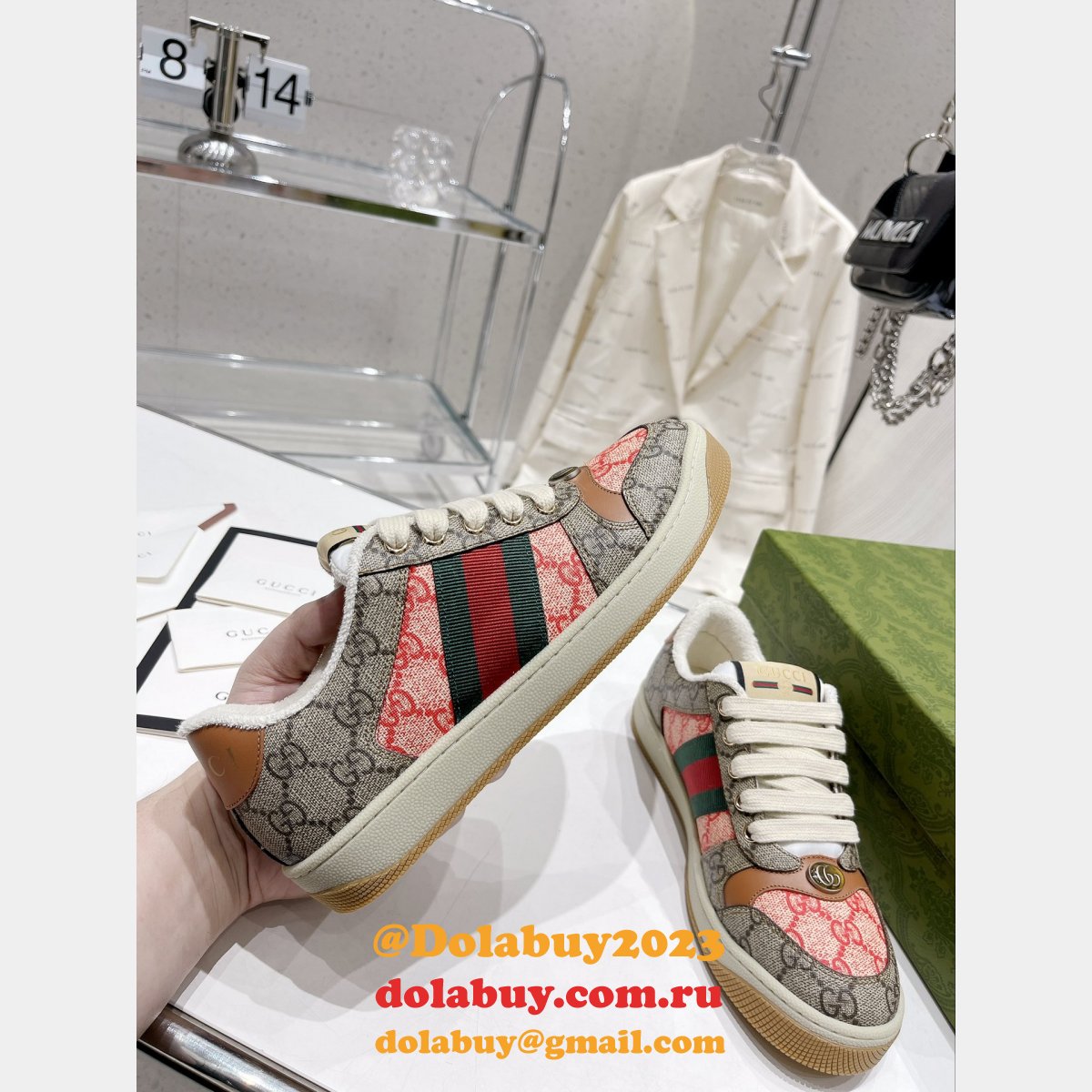 Gucci Dirty Embroidery Cowhide Shoes Replica Shop
