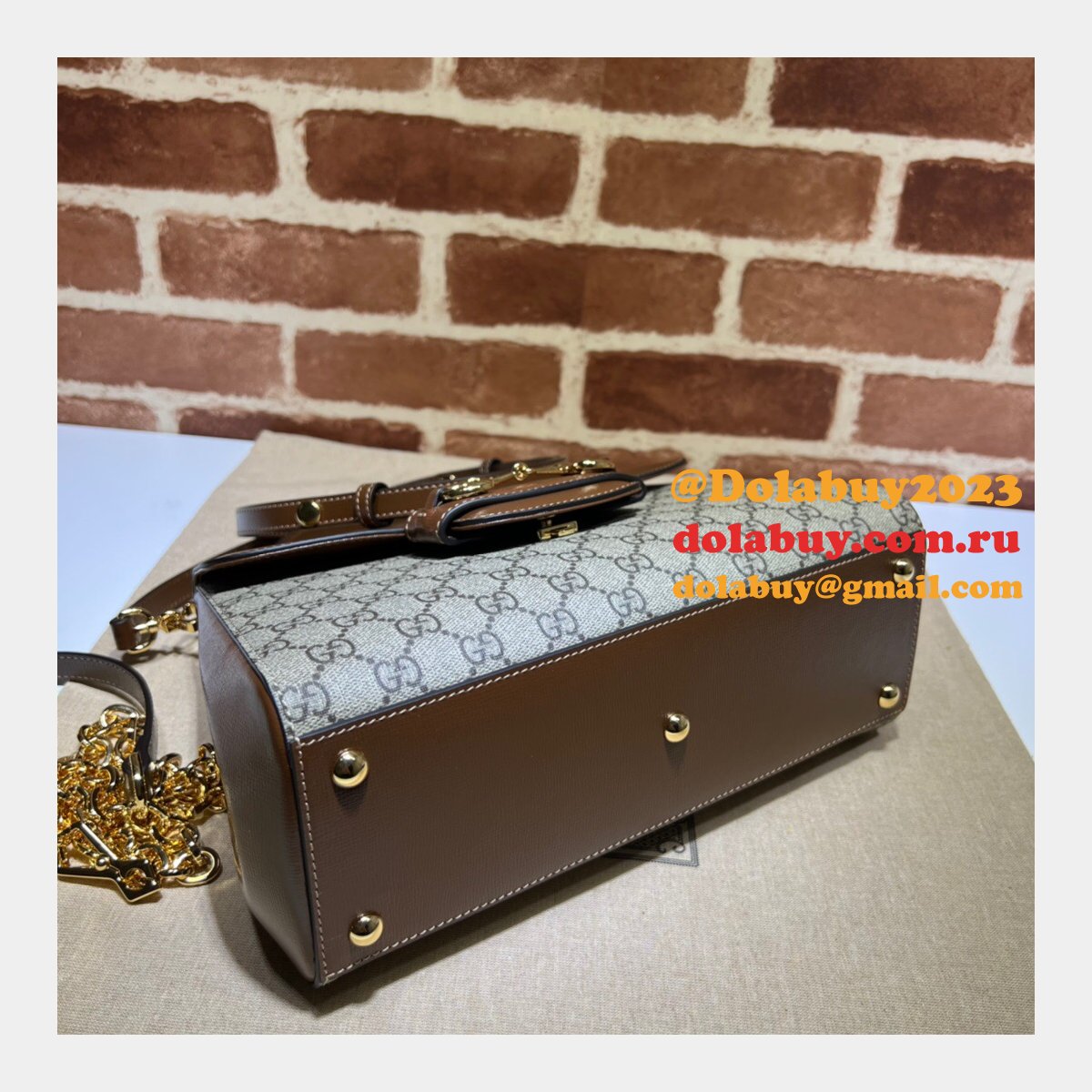 Replicas Gucci High-end Horsebit 1955 Top Handle 702049 Bags