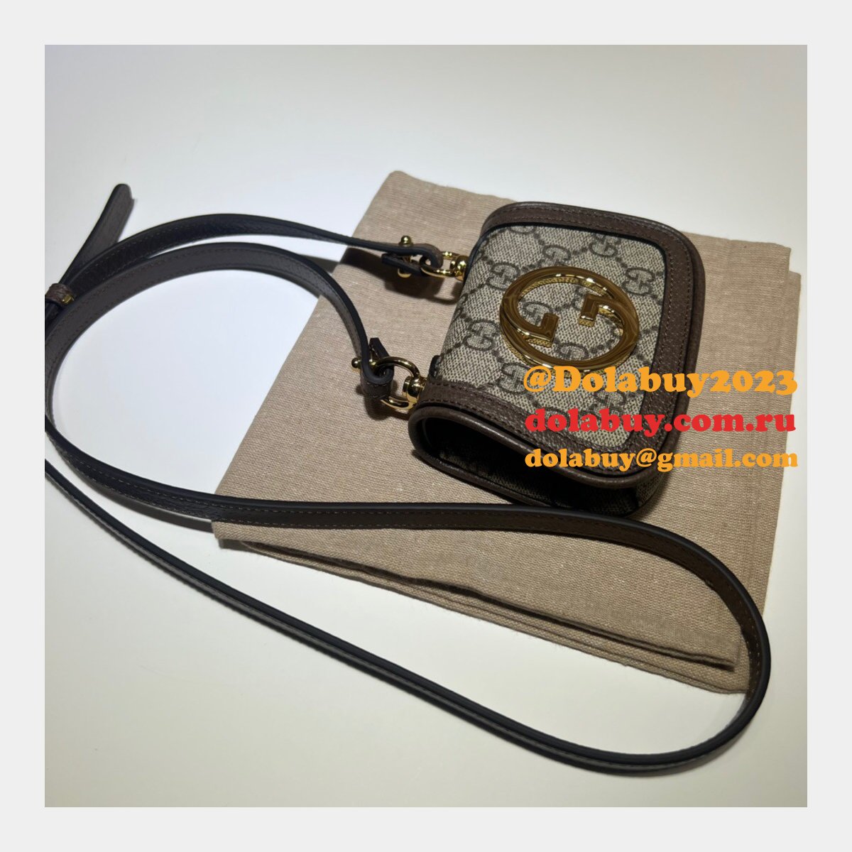 UK Gucci Knockoff 698635 Blondie Card Case Wallet