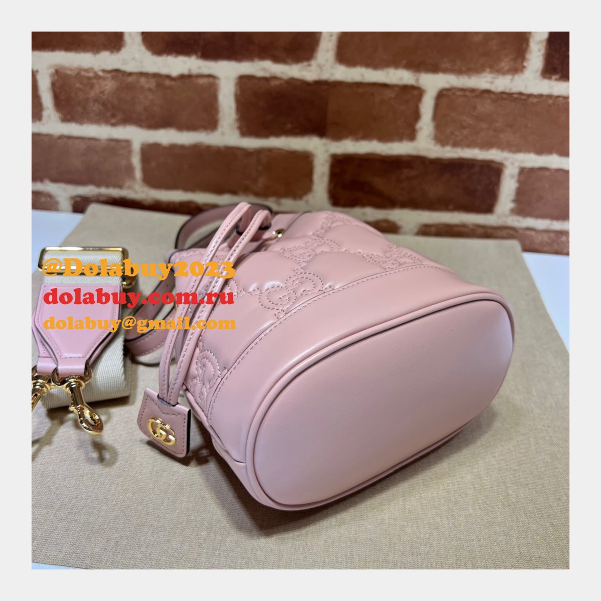 Dolabuy Gucci GG Matelassé Bucket Replica Bags 728231 Store