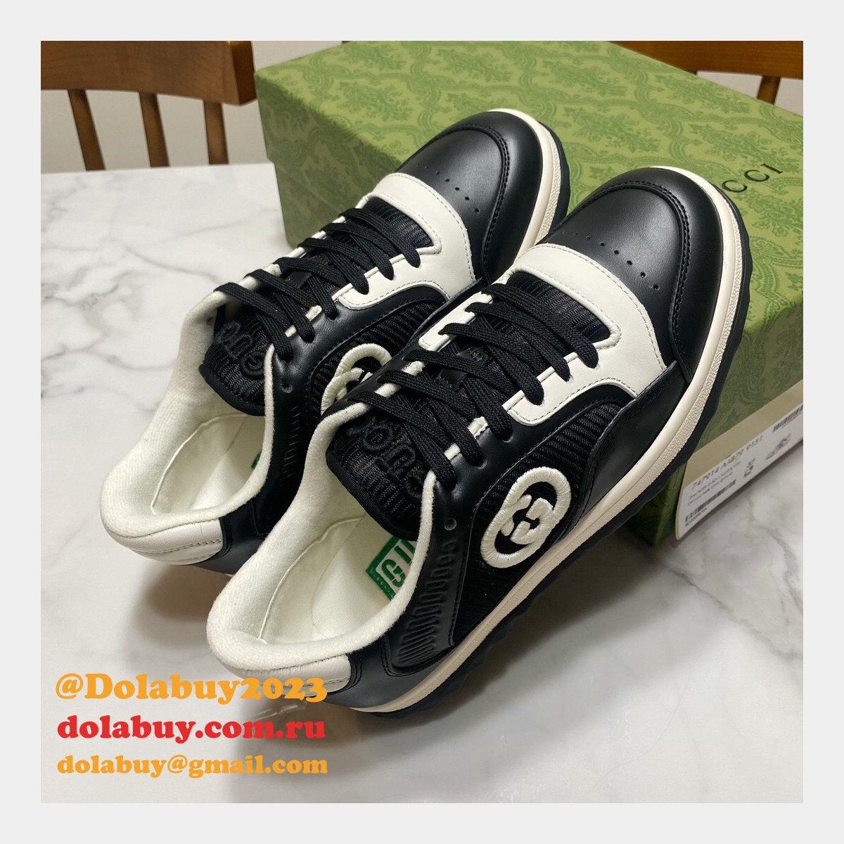 Gucci Replica Inspired Mac80 Leather Low-top Sneakers 1:1 Mirror Shoes