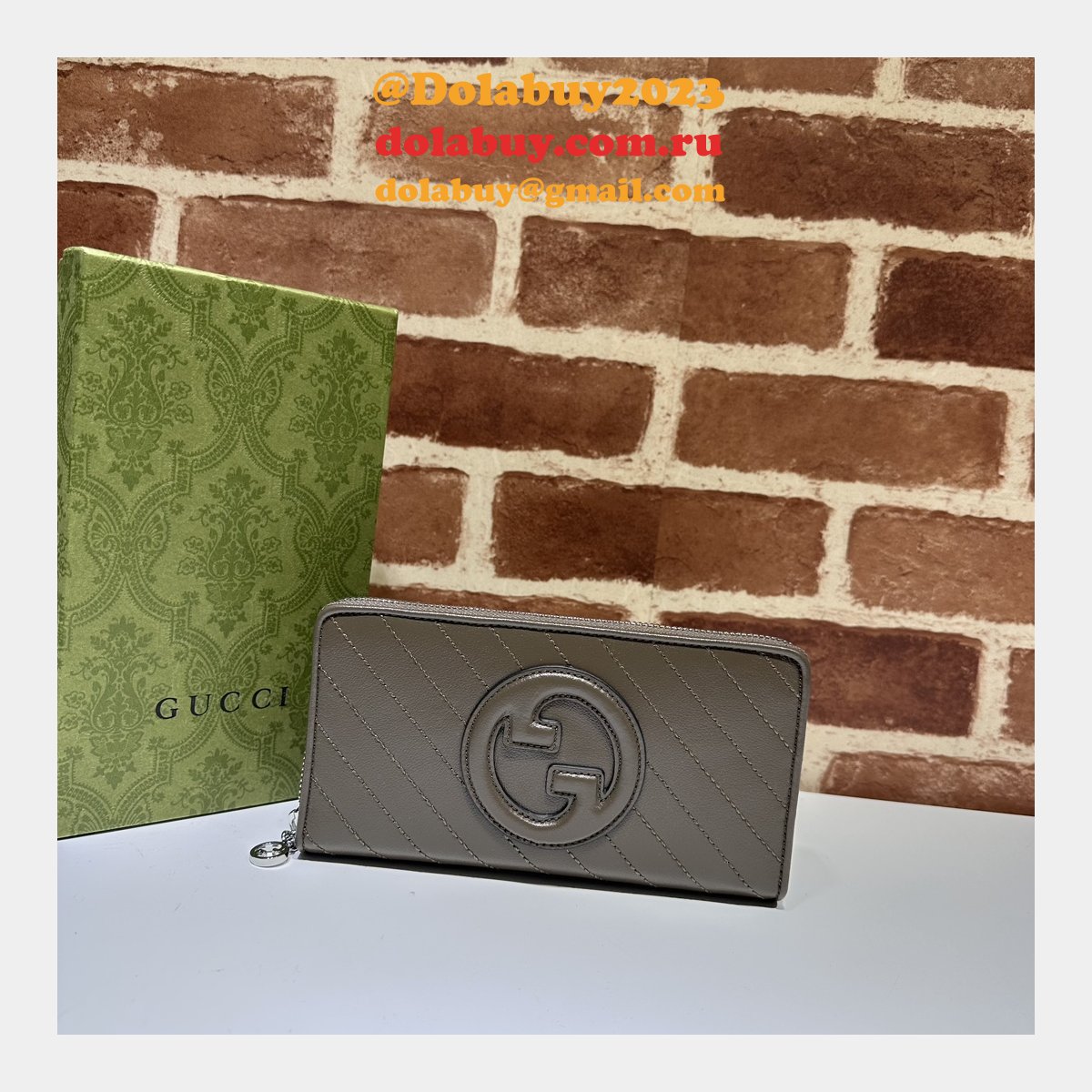 Designer Gucci 760312 Blondie Zip-Around Wallet Replica
