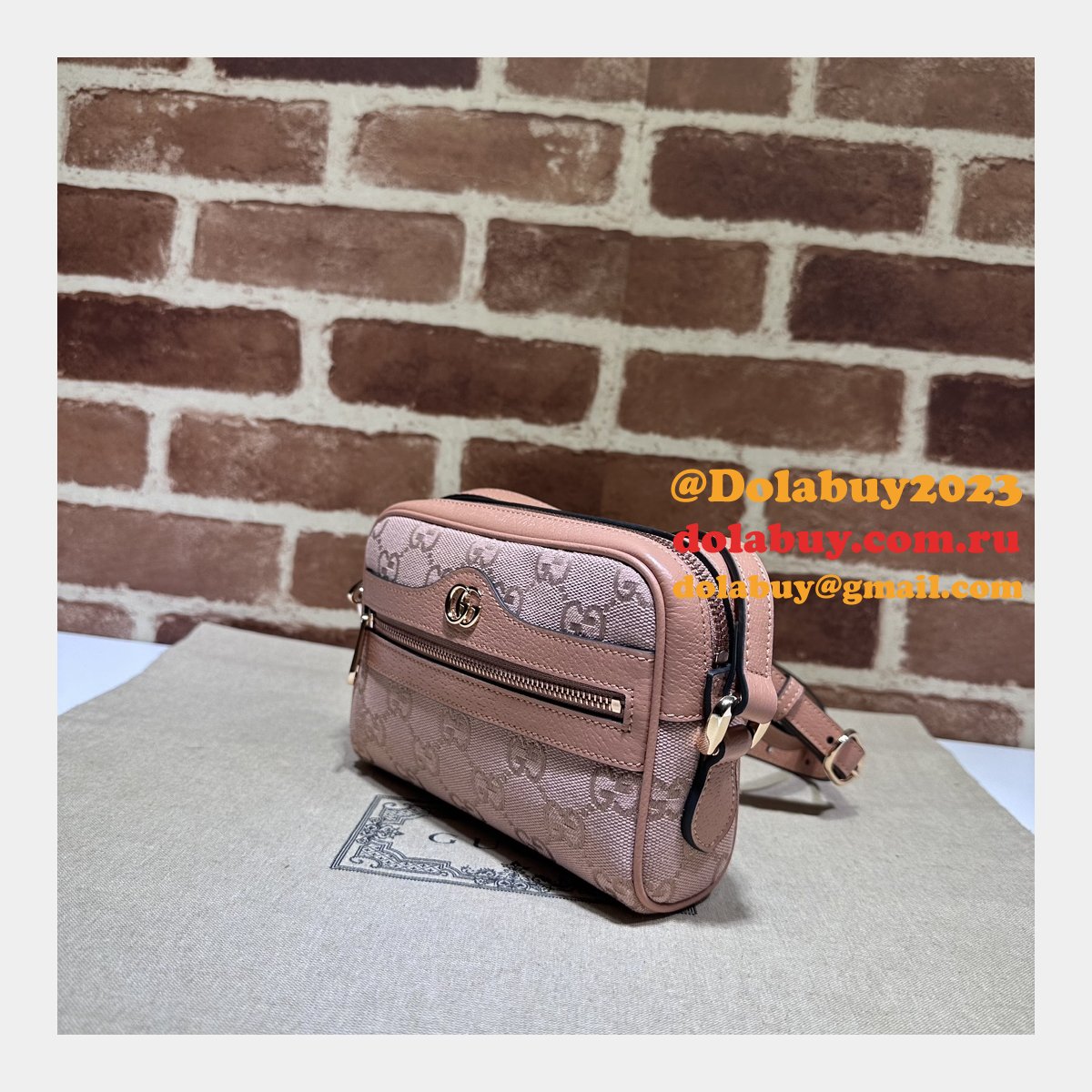 High Quality Gucci Pink Ophidia 574493 Replica Bag