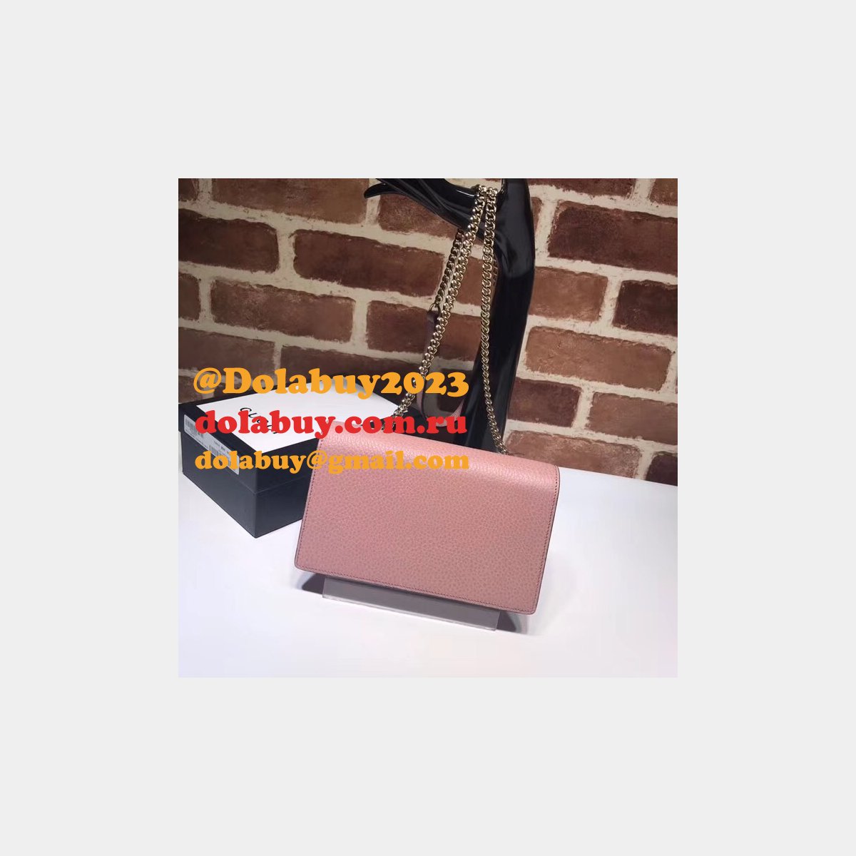 Cheap Gucci 510314 Leather Interlocking GG 510314 Crossbody