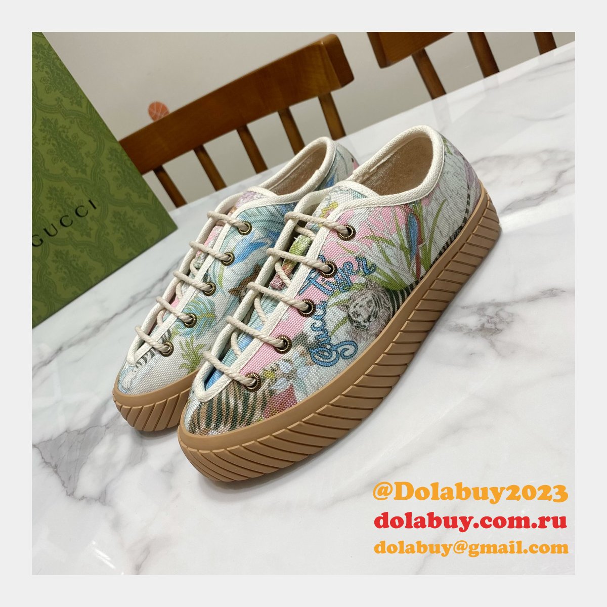 Gucci Shoes Replica Double G Canvas 1:1 Mirror High-Quality