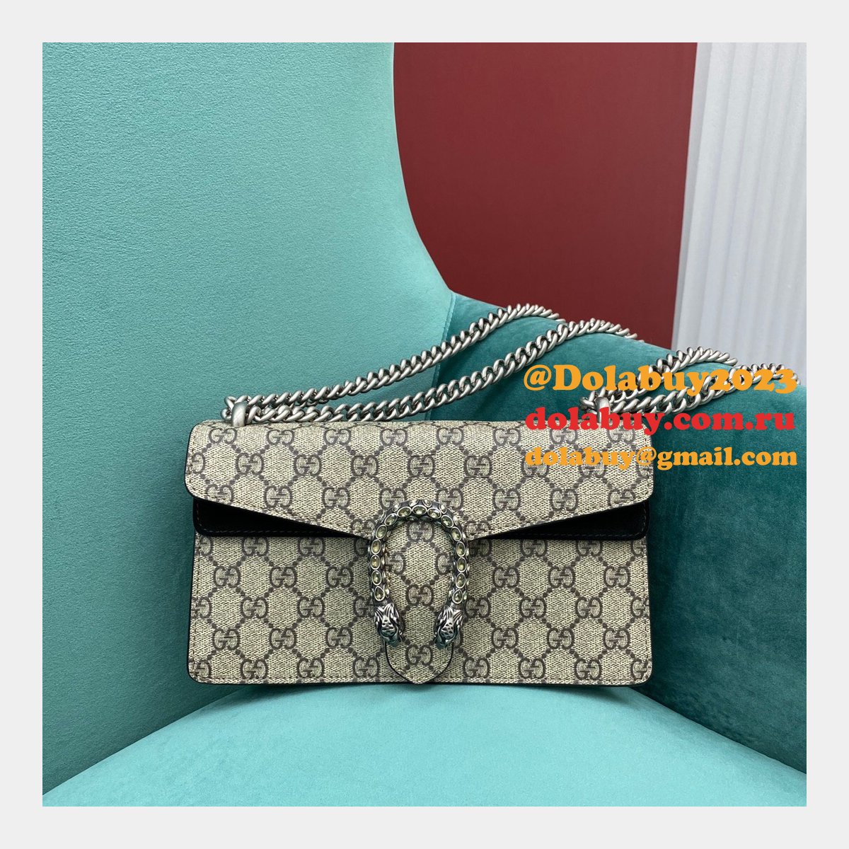 Top Gucci Dionysus small chain shoulder 499623 black