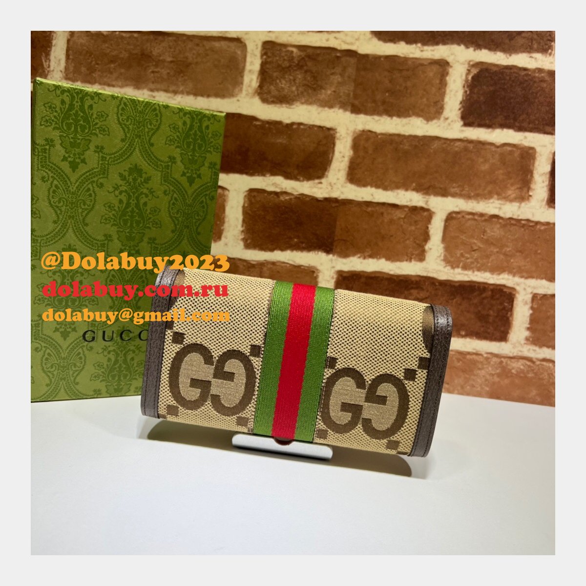 Replica Gucci High Quality GG Supreme Ophidia Continental 523153 Wallet