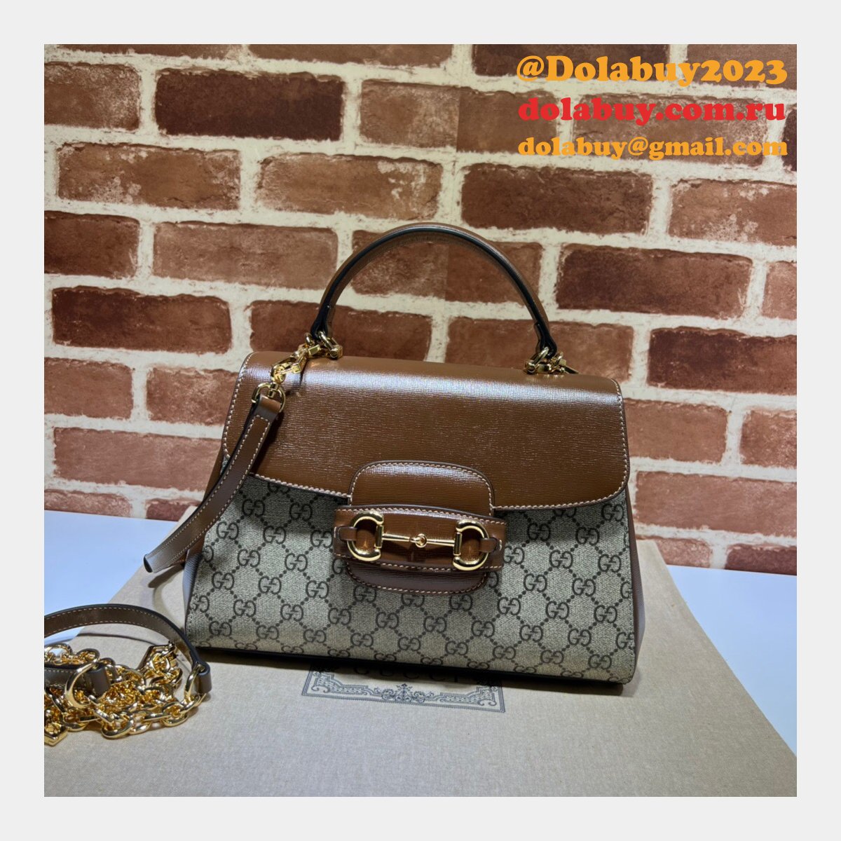 Replicas Gucci High-end Horsebit 1955 Top Handle 702049 Bags