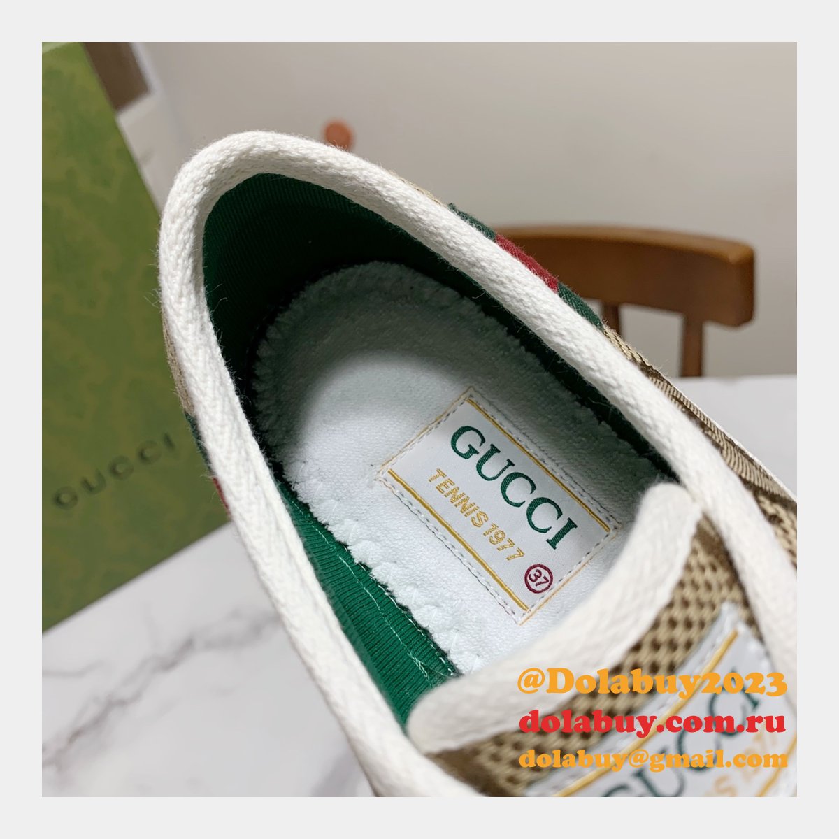 Gucci High Quality Replica GU7 1977 Canvas Perfect Shoes
