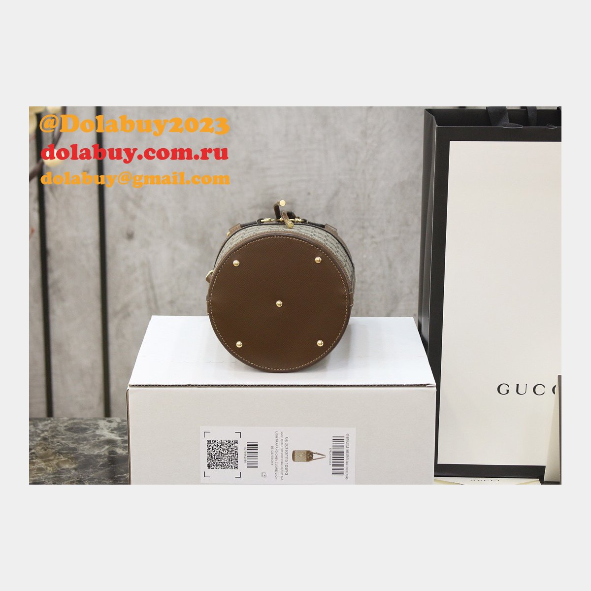 Gucci 637115 Replicas Horsebit 1955 small bucket bag