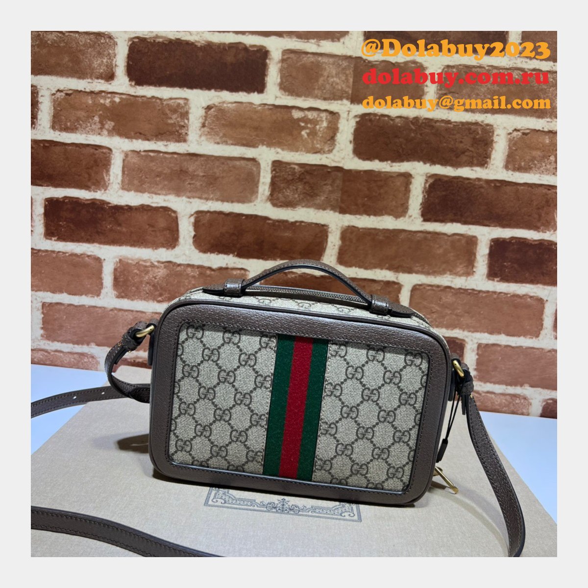 1:1 Mirror Gucci Replicas Ophidia 739392 Shoulder With-Web Bag