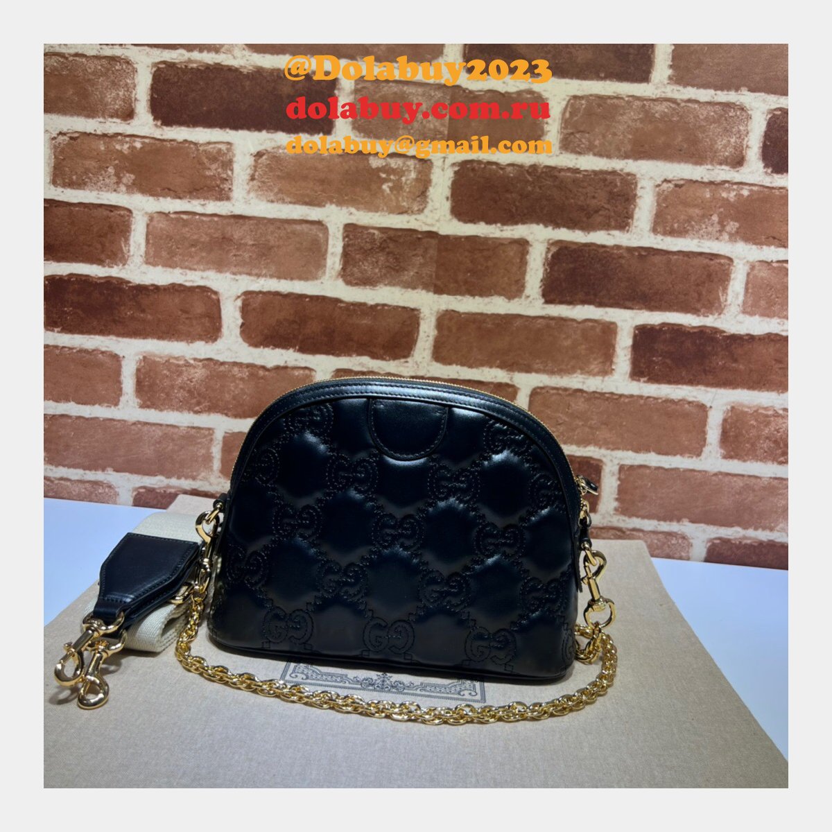 Gucci Luxury 702229 GG Matelassé Leather Shoulder Replica Bag