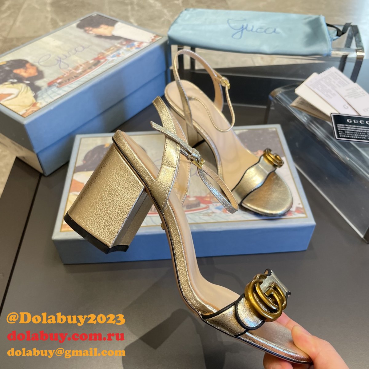 Replica Gucci Wholesale Classic High Heel Sandals Shoes