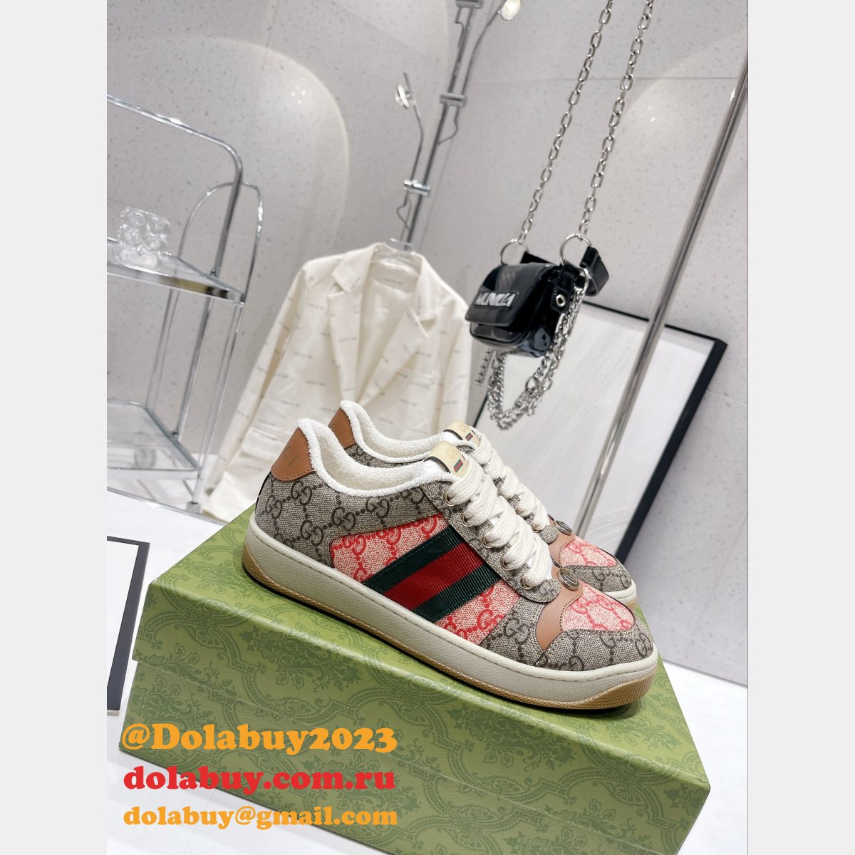 Gucci Dirty Embroidery Cowhide Shoes Replica Shop
