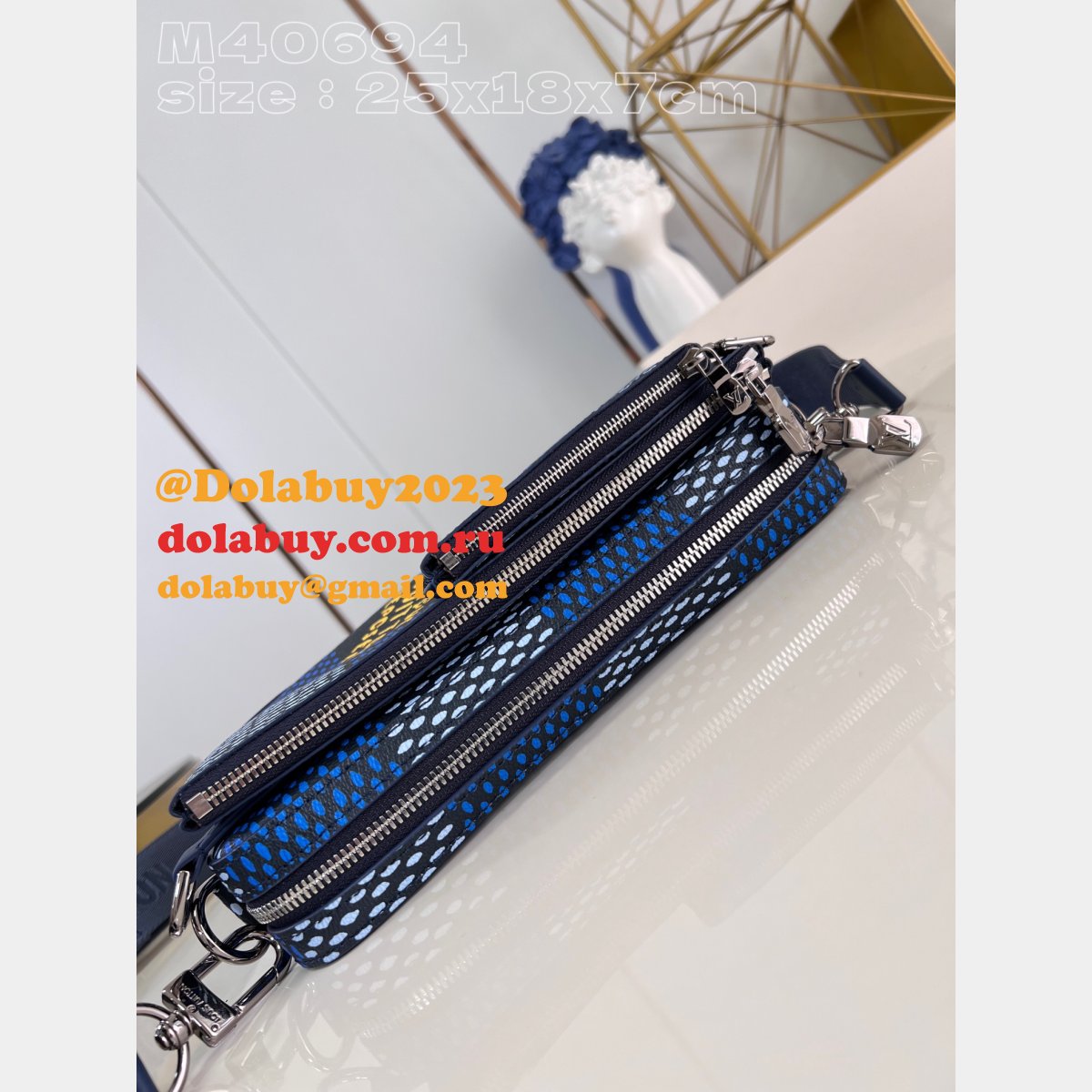 Damier Graphite M40694 Canvas Studio Messenger Louis Vuitton Designer Bag