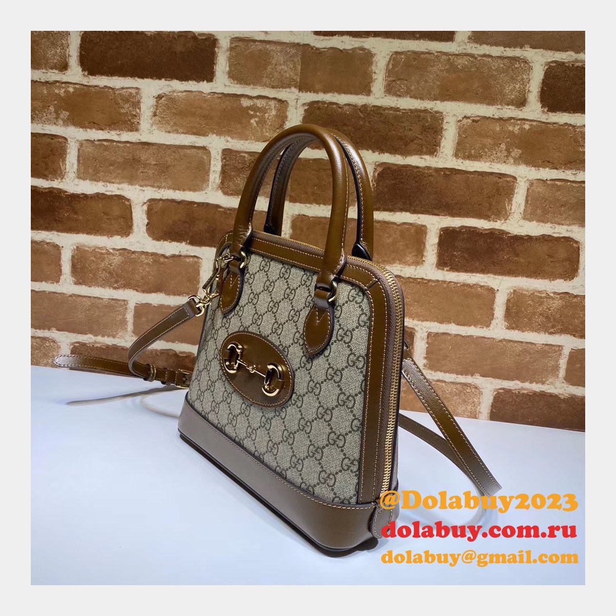Designer Gucci Replica 1955 Horsebit small top handle 621220 bag