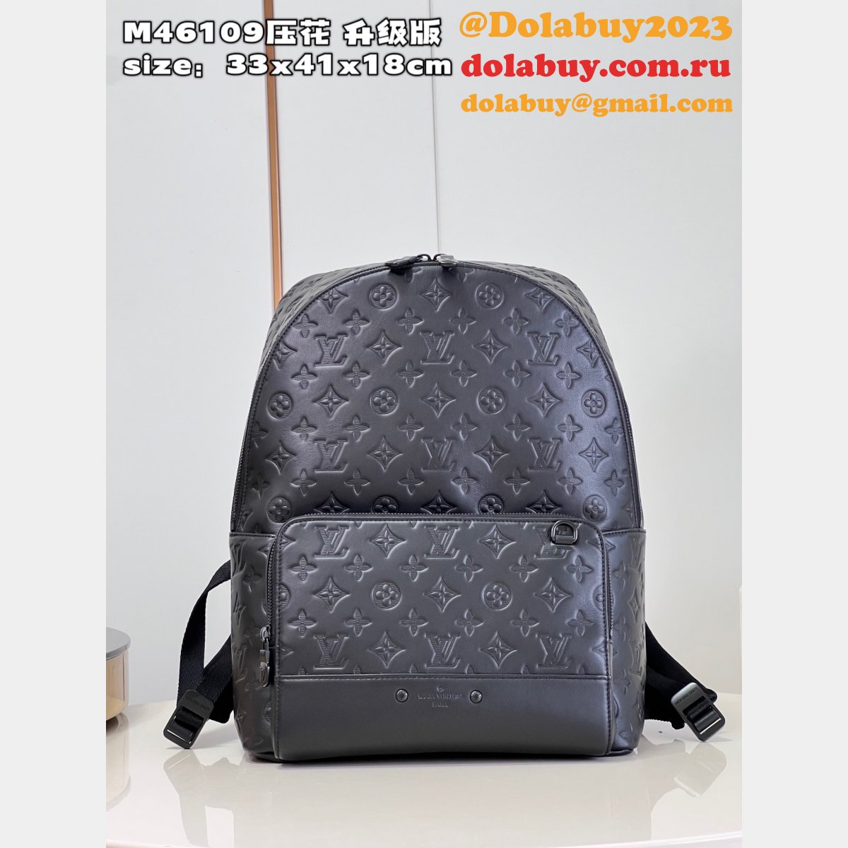 Louis Vuitton Luxury M46109 Racer Backpack Monogram Shadow Fashion Bags