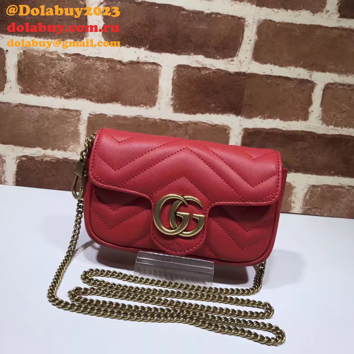 Gucci Marmont Fashion Mini Chevron bag 476433