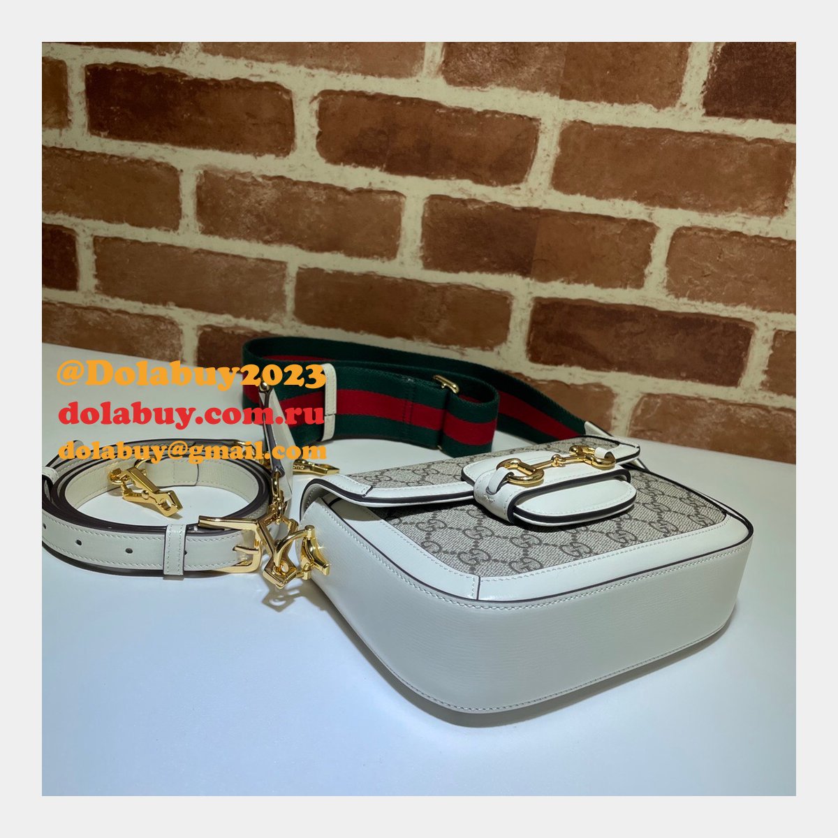 Gucci Replicas Horsebit 1955 mini bag white