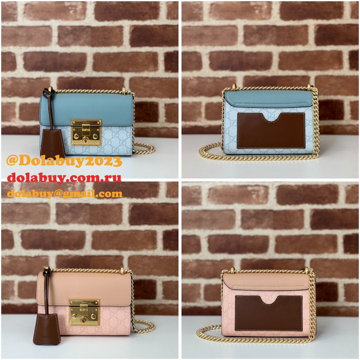 Luxury Padlock Gucci Copy GG Shoulder 409487 Bag
