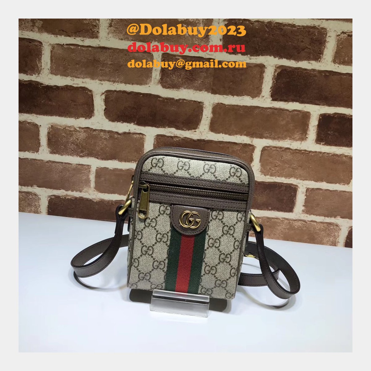High Quality Gucci Replica GG Supreme Ophidia Shoulder 598127 Bag