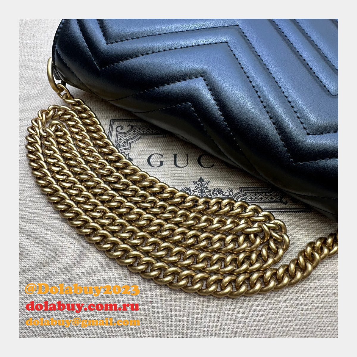 Offers 1:1 Replica Gucci GG Marmont 746431 Matelassé Chain Bag
