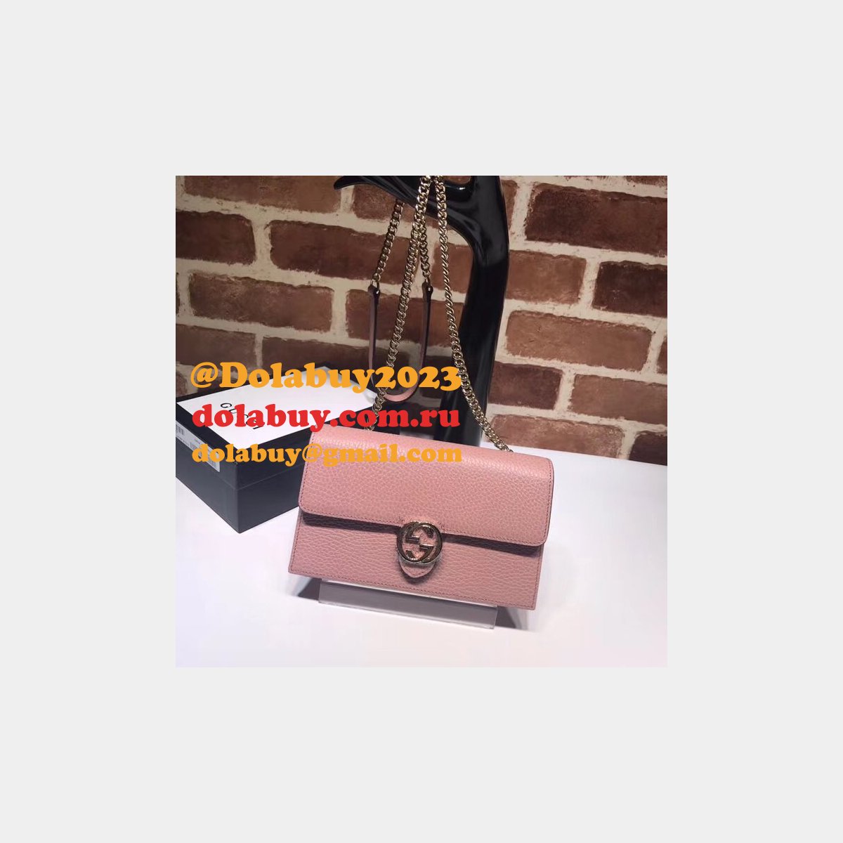 Cheap Gucci 510314 Leather Interlocking GG 510314 Crossbody