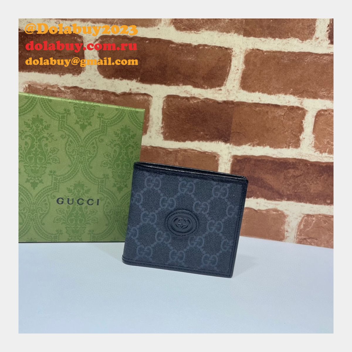 Gucci AAA+ Replica GG Supreme 671652 Wholesale Wallet