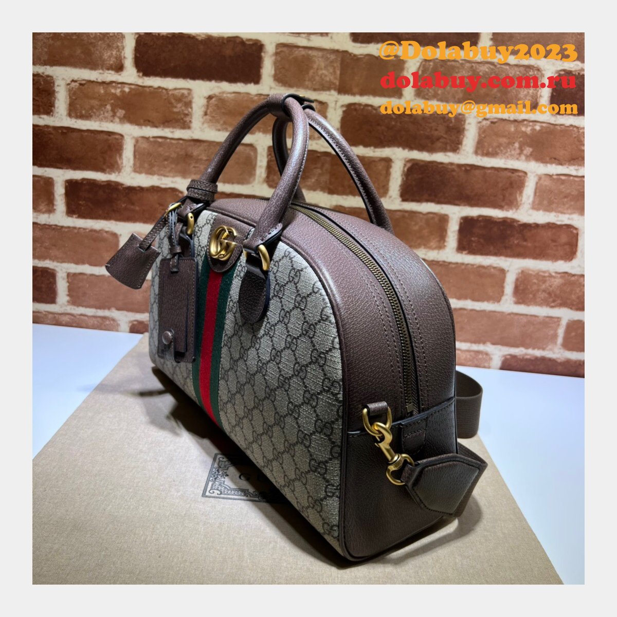 Wholesale Gucci Replica Savoy Duffle Bowling Men 723309 Bag