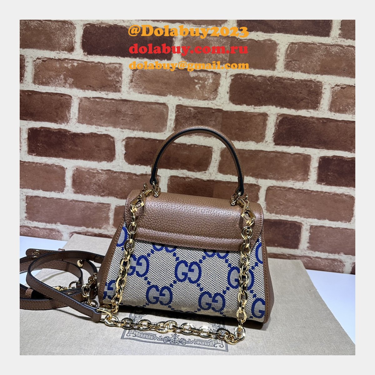 Horsebit Gucci 1955 Replica Top Handle GG 7 Star Bag