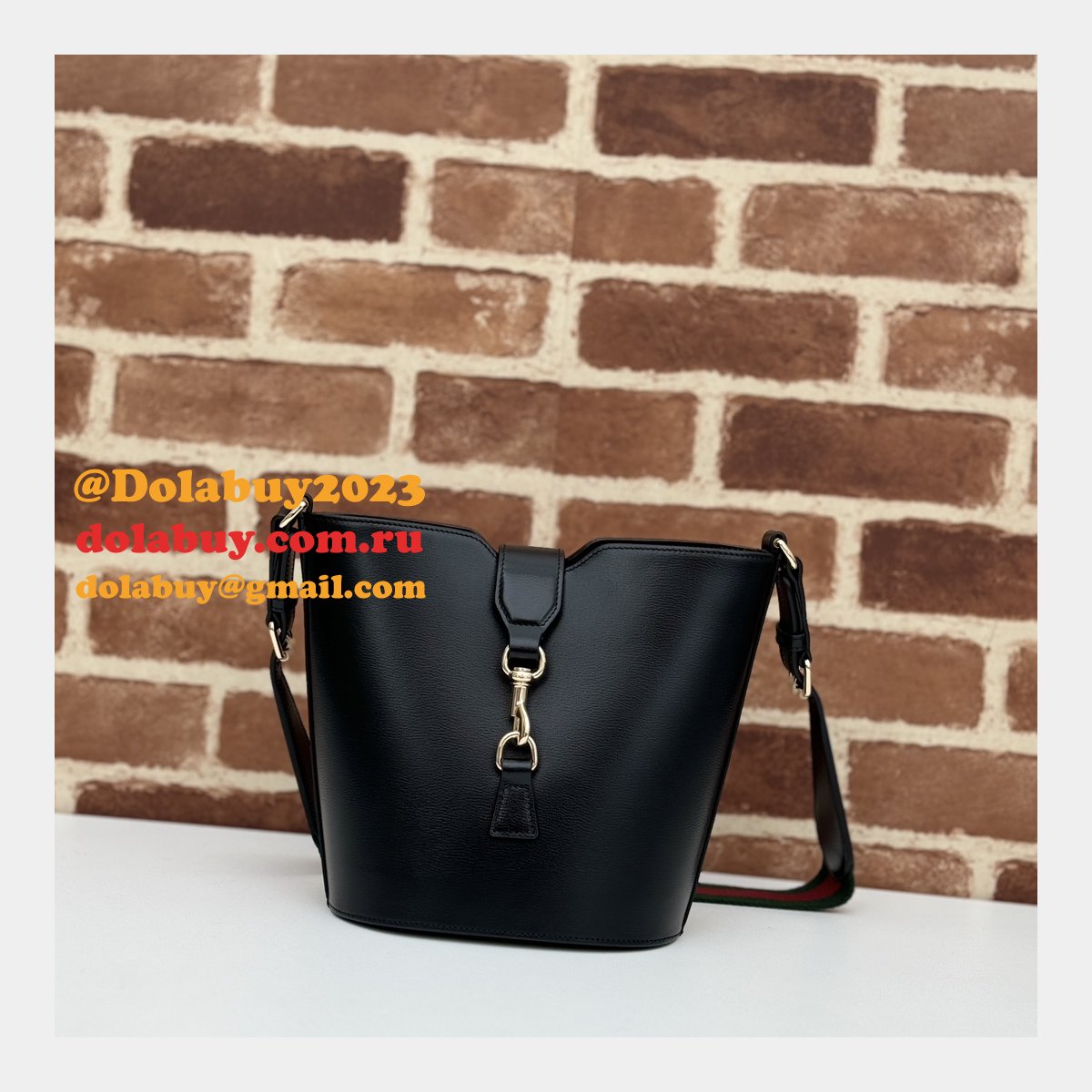 Gucci 1:1 Mirror Bucket Shoulder Black 782908/782904 Copy Bag